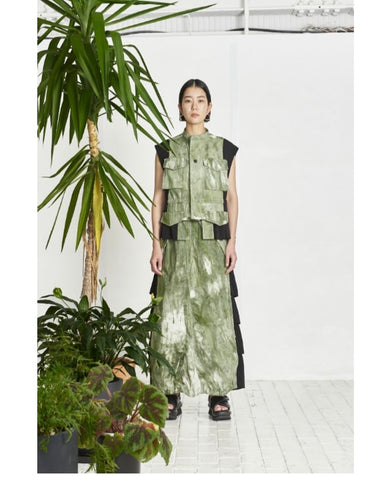 USU予約<br> ツイル＆デニム＆ムラ染 ベスト