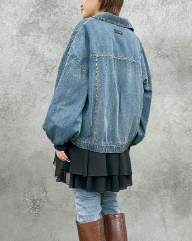 ayane予約<br>裏キルトダンガリーGジャン