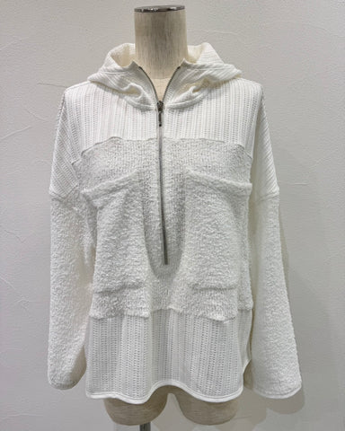 CYAN TOKYOご予約<br> ショートフェザーコンビフーディ