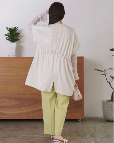 mink chair<br>ノーカラーツイルジレ