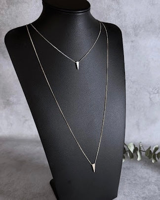 charmaer<br> ２連トライアングルチェーンネックレス