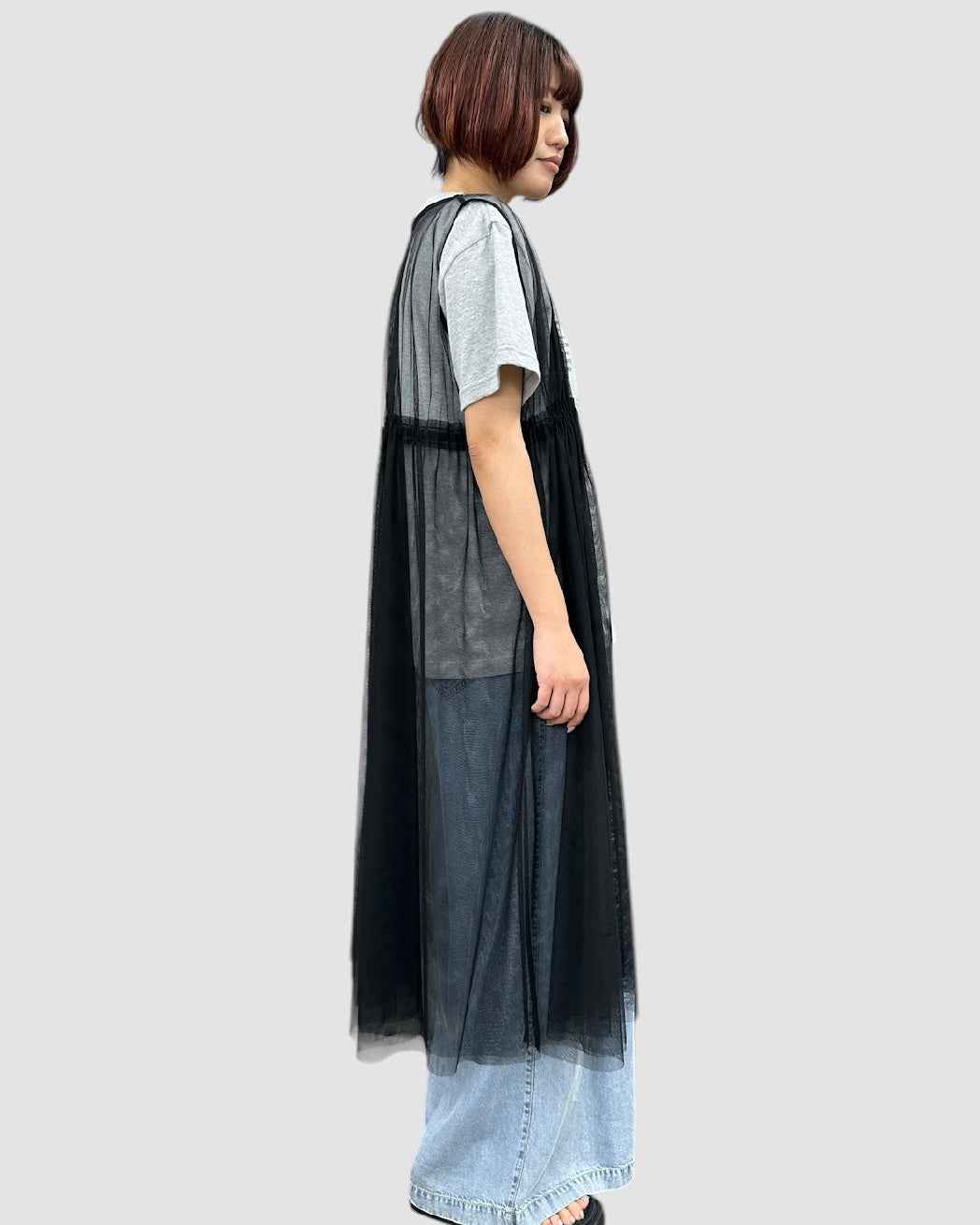 ayane<br>チュールロングジレ
