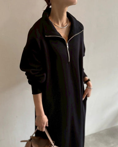 cafune<br>FAMMET half zip onepiece
