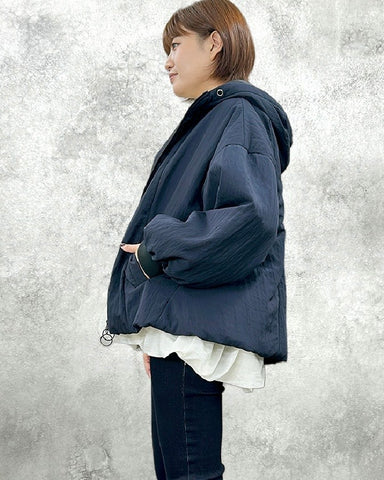 ayane予約<br>中綿バルーンフーディーコート