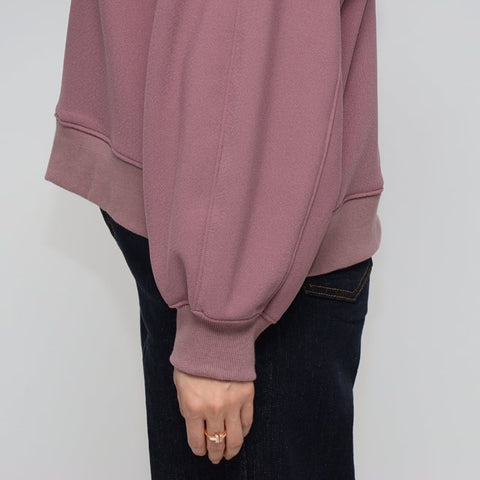 11月20日ライブ Praia<br>梨地裏起毛ハーフジップロゴトップス