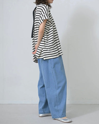 Herencia<br>バックリボンボーダーカットソー