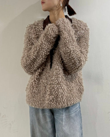10月19日ライブ cafune<br> loop yarn knit jacket