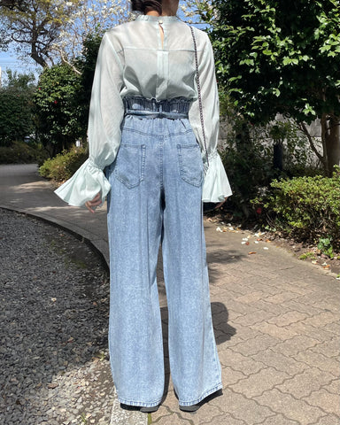 cafune <br> tencel denim easy pants