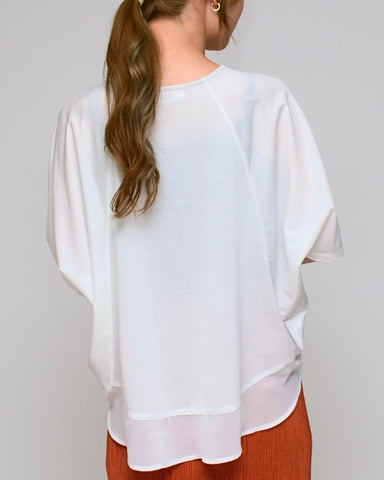 4月3日ライブ Praia<br>シルケット綿・シフォンヘムTシャツ