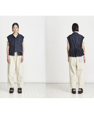 USU予約<br> ツイル＆デニム＆ムラ染 ベスト