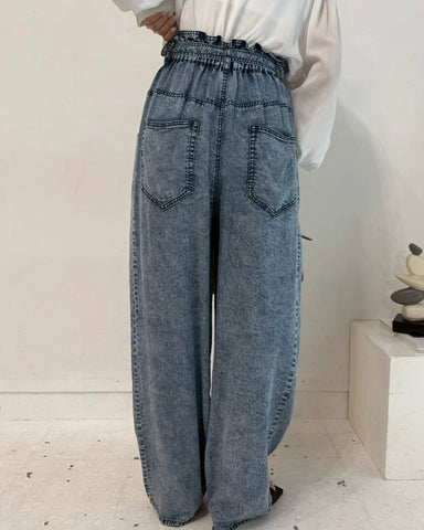 cafune <br> tencel denim easy pants