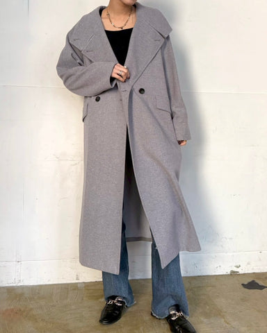 cafune<br> melton jersey stand coat