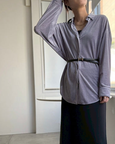 9月21日ライブ cafune<br> velour relax shirt