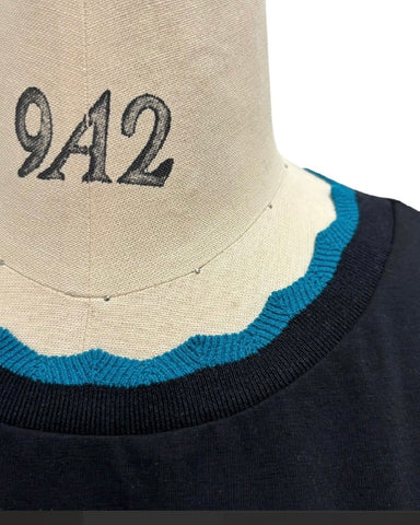 ayane予約<br> 襟ぐりニットロゴロンT