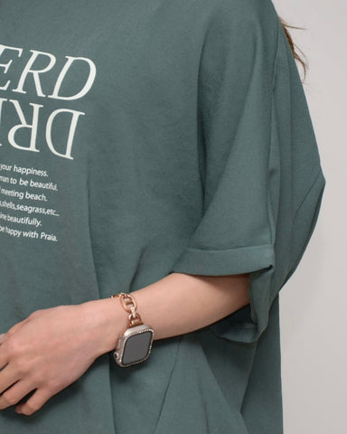 Praia<br> フハク梨地・反転ロゴTシャツ