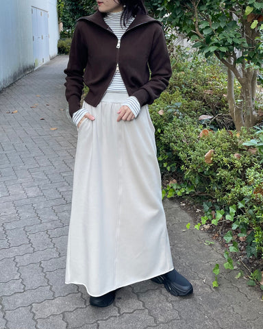 12月7日ライブ Herencia<br>リブショートジップニット