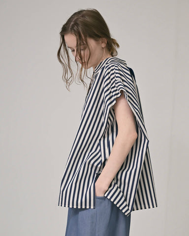 Herencia <br>Back Ribbon Stripe Blouse