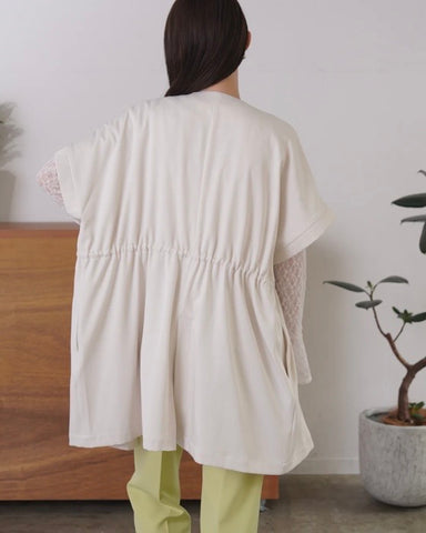 mink chair<br>ノーカラーツイルジレ