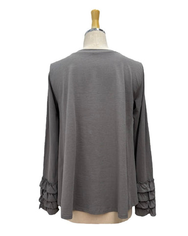 ayane予約<br> フリルカフフレアロンT