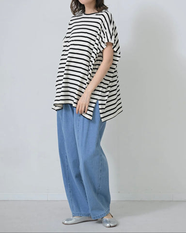 Herencia<br>バックリボンボーダーカットソー