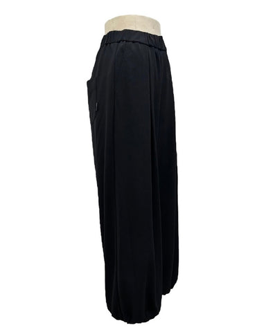 ayane予約<br> ストレッチジョーゼットタックワイドパンツ