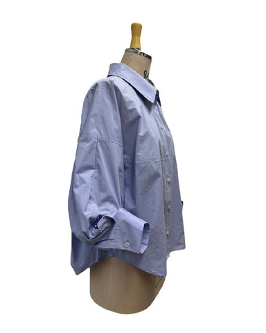 ayane予約<br>ボタンタックスリーブシャツ