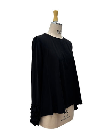 ayane予約<br> フリルカフフレアロンT