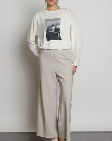 SUGAR ROSE<br> バイアスワイドパンツ