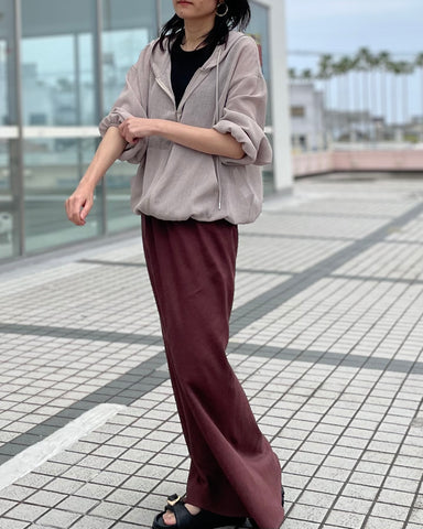 4月3日 cafune<br>リネンライクZIPフーディ