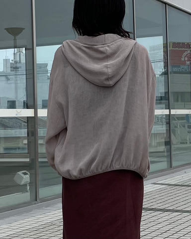 4月3日 cafune<br>リネンライクZIPフーディ