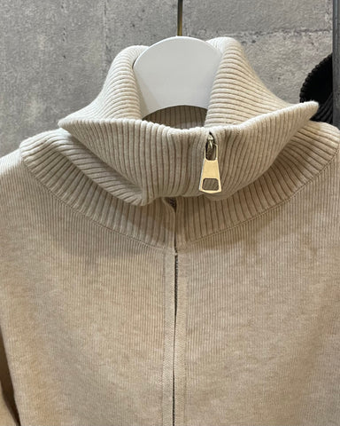 12月7日ライブ Herencia<br>リブショートジップニット