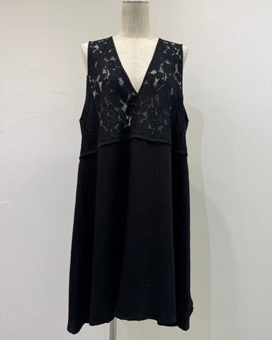 CYAN TOKYOご予約<br> サイドスリットレースコンビチュニック