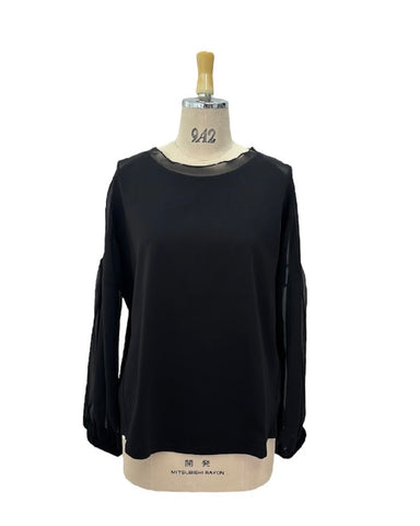 ayane予約<br>シフォンスリーブプルオーバー