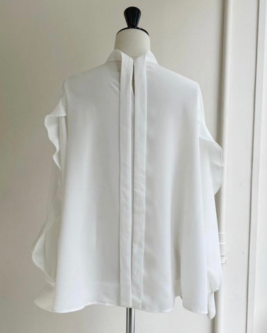 anana<br> 袖プリーツデザインジョーゼット2WAYブラウス