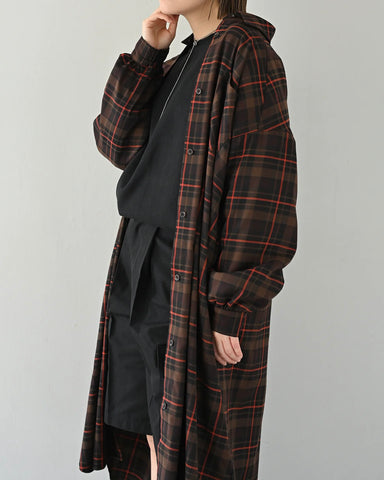 Herencia<br> Tartan Back Ribbon Shirt Dress