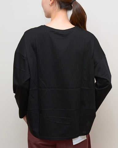Praia<br> シルケット合皮ボックスロングTシャツ