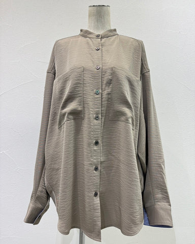 CYAN TOKYOご予約<br> アームドレープグロッシーオーバーシャツ