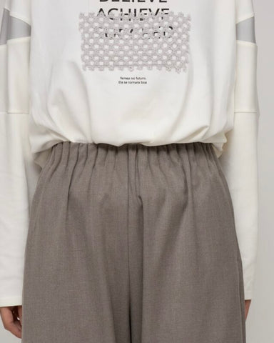 Praia<br> 年中使える ウエスト総ギャザーパンツ