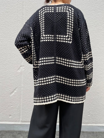 cafune<br>crochet knit cardigan