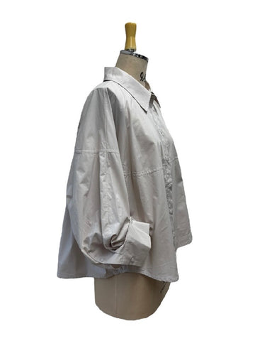 ayane予約<br>ボタンタックスリーブシャツ