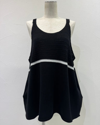 CYAN TOKYOご予約<br> １ライン透かしニットタンク