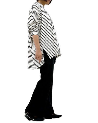 ayane予約<br>ストレッチコーデュロイフレアパンツ