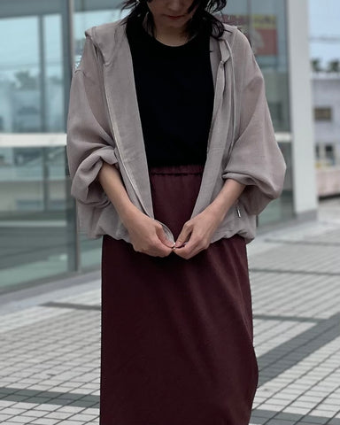 4月3日 cafune<br>リネンライクZIPフーディ
