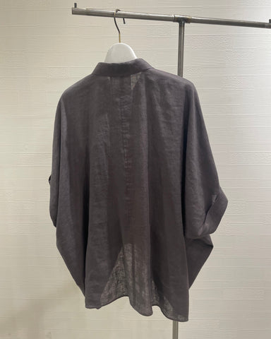 BLUE FRONCE<br>オーバーサイズドルマンリネンシャツ