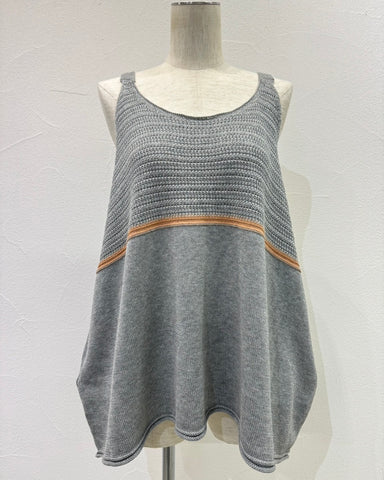 CYAN TOKYOご予約<br> １ライン透かしニットタンク