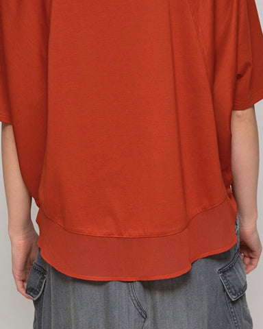 4月3日ライブ Praia<br>シルケット綿・シフォンヘムTシャツ