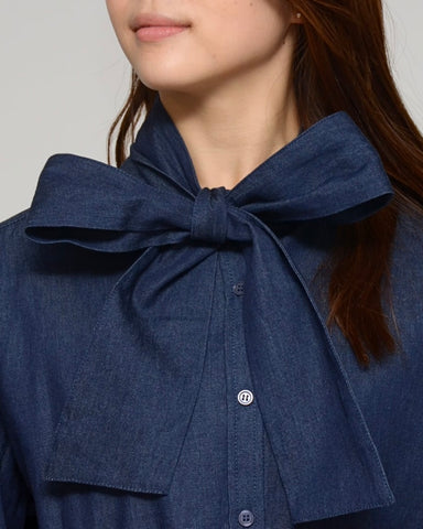 3月6日ライブ<br>Praia<br> コンバーチブル・ダンガリーブラウス