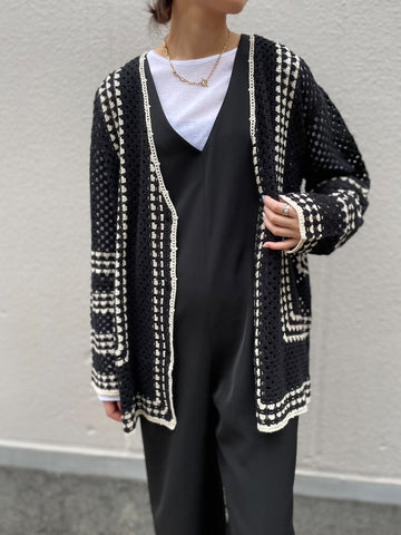 cafune<br>crochet knit cardigan