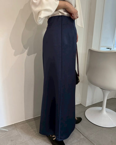 cafune<br> side piping satin skirt