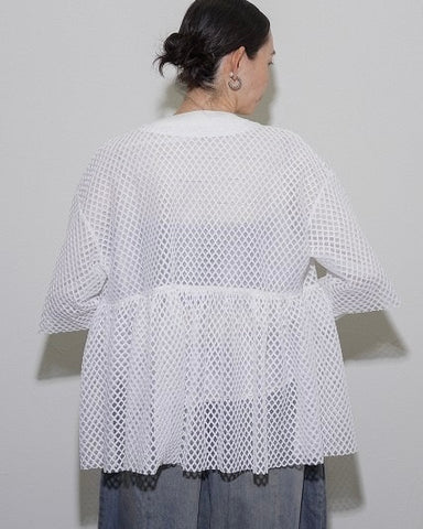 CYAN TOKYOご予約<br> BIGメッシュギャザーブルゾン